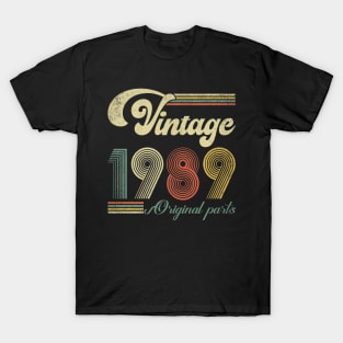 Retro Vintage 1989 35th Birthday Gift Men Women 35 Years Old T-Shirt